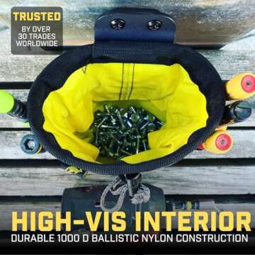 Joey Tool Belt Bag - Clip-On Pouch for Electricians, HVAC Techs, Plumbers, Carpenters, Contractors