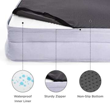 Bedsure Orthopedic Dog Bed for Medium Dogs - Soft and Supportive