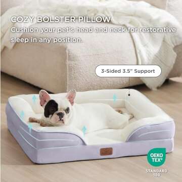 Bedsure Orthopedic Dog Bed for Medium Dogs - Soft and Supportive
