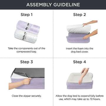 Bedsure Orthopedic Dog Bed for Medium Dogs - Soft and Supportive