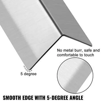 VEVOR Stainless Steel Corner Guards 2 x 2 x 48 inch Metal Wall Corner Protector Pack of 10 Corner Guards 20 Ga 304 Stainless Corner Guard with 90-Degree Angle for Wall Protection and Decoration