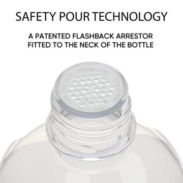 Roundfire Premium Tabletop Fireplace Fuel - 0.5 Liter Denatured Alcohol for Gel & Ethanol Fire Pits