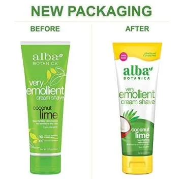 Alba Botanica Very Emollient Cream Shave, Coconut Lime, 8 Oz