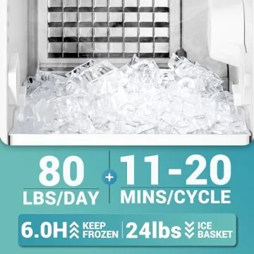 Commercial Ice Maker with 80 Lbs Daily Production