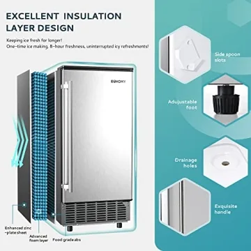 Commercial Ice Maker with 80 Lbs Daily Production