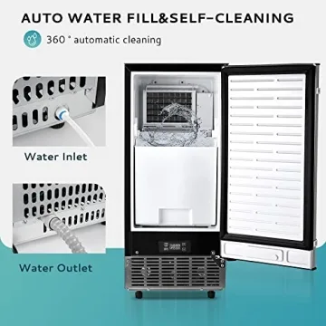 Commercial Ice Maker with 80 Lbs Daily Production