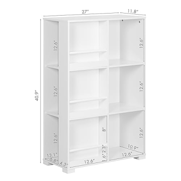UTEX Kids Bookshelf with 6 Cube Storage for Kids