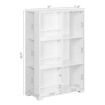UTEX Kids Bookshelf with 6 Cube Storage for Kids