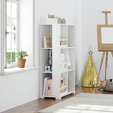 UTEX Kids Bookshelf with 6 Cube Storage for Kids