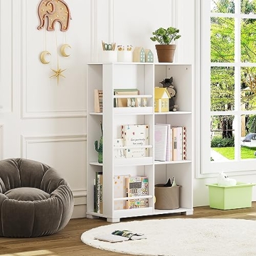 UTEX Kids Bookshelf with 6 Cube Storage for Kids