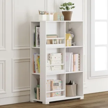 UTEX Kids Bookshelf with 6 Cube Storage for Kids