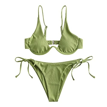 Stylish Leopard Print Underwire Bikini Set for Women