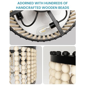 Frstem Boho 20" Fandelier with Light & Remote Control