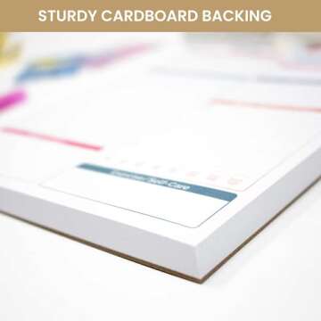 bloom daily planners Daily Planning System Tear Off to-Do Pad - Undated Checklist Notepad Organizer with Perforated Sheets - 6" x 9" (Floral Dots)