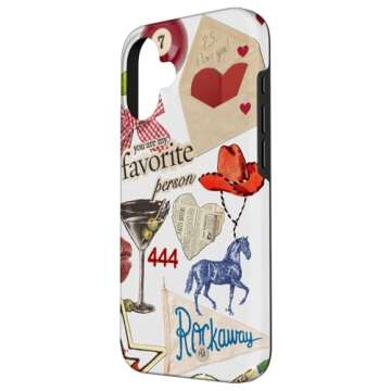 iPhone 16 vintage collage aesthetic ny 8 ball european collage Case