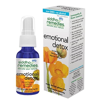Siddha Remedies Emotional Detox Homeopathic Oral Spray - Natural Relief for Mental Fatigue