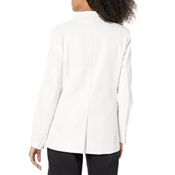 The Drop Women's Stylish Anouk Blazer in Ivory Plus Size
