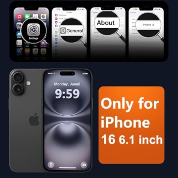 MOCCA Strong Magnetic for iPhone 16 Case, [Compatible with Magsafe][16FT Mil-Grade Drop Protection] Slim Thin Translucent Matte Protective Cover Case for iPhone 16 Phone Case 6.1", Black