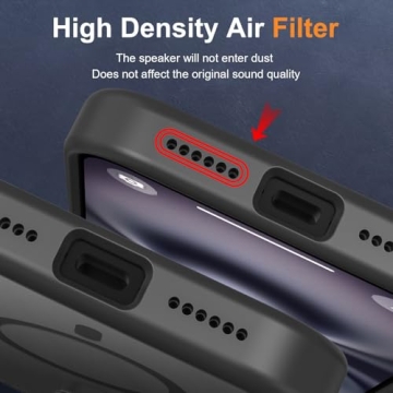 MOCCA Strong Magnetic for iPhone 16 Case, [Compatible with Magsafe][16FT Mil-Grade Drop Protection] Slim Thin Translucent Matte Protective Cover Case for iPhone 16 Phone Case 6.1", Black