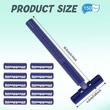 Chumia Twin Blade Razors for Men Stainless Steel Disposable Razors Men Bulk Plastic Shavers Multipur...