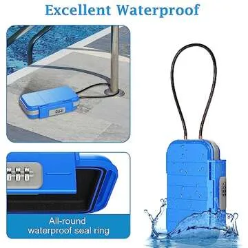 AMIR Portable Safe Box, Combination Security Case LockBox with Code, Waterproof Anti-Theft Mini Trav...