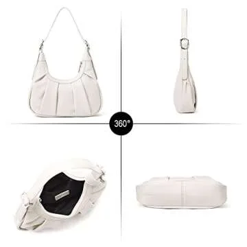 CLUCI Womens Small Hobo Bags for Women Dumpling Bag Cloud Purse Soft Vegan Leather Ruched Clutch Ladies Shoulder Handbags