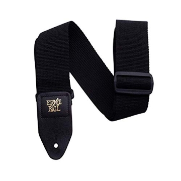 Ernie Ball Black Polypro Guitar Strap for Comfort