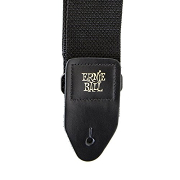 Ernie Ball Black Polypro Guitar Strap for Comfort