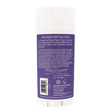 ClayDry Bold Lavender Vegan Deodorant Zion Health 2.8 oz Stick