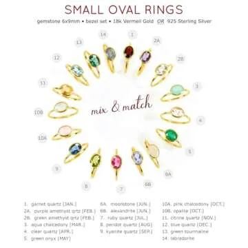 Elegant Danique Jewelry Small Oval Ring Set - 3 Rings