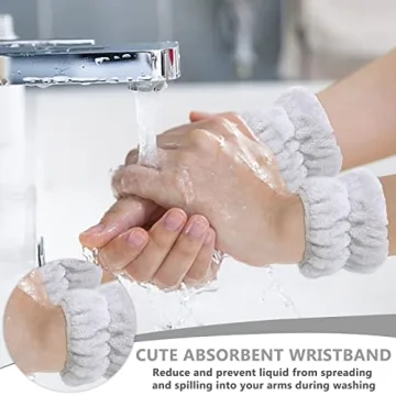 ACO-UINT Spa Headbands and Wrist Washbands Set for Beauty