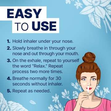 Migrastil Stress Release Inhaler 2-Pack, Calm Aromatherapy Formula, Natural Stress Relief with Peru Balsam and Other Essential Oils. Made in The USA.