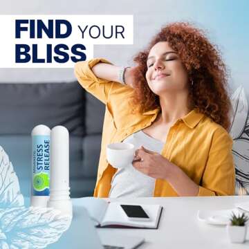 Migrastil Stress Release Inhaler 2-Pack, Calm Aromatherapy Formula, Natural Stress Relief with Peru Balsam and Other Essential Oils. Made in The USA.