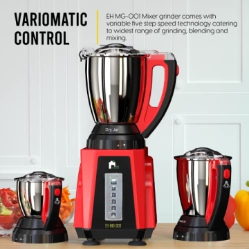 EconoHome Mixer Grinder for Food Prep and Asian Cooking