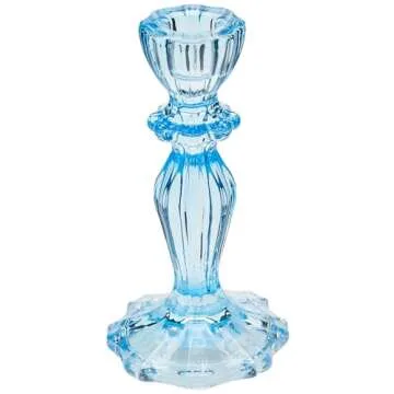 Elegant Talking Tables Blue Glass Candlestick Holder for All Occasions