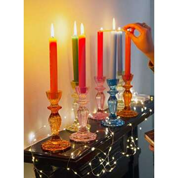 Elegant Talking Tables Blue Glass Candlestick Holder for All Occasions