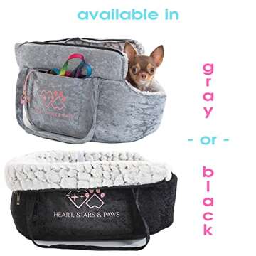 Heart, Stars and Paws Convertible Dog Bed for Pets