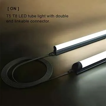 SHOPLED (4-Pack) 6FT T5 T8 LED Shop Light Connecting Wire, Dual-Ended Linkable Cable Cords for LED Tube Light Fixture, Ceiling Lamp, 4-Pack