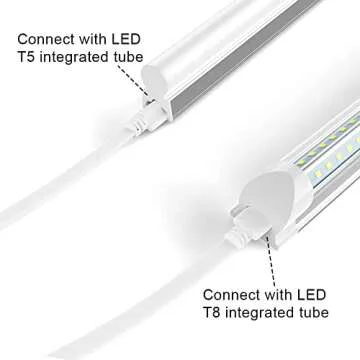 SHOPLED (4-Pack) 6FT T5 T8 LED Shop Light Connecting Wire, Dual-Ended Linkable Cable Cords for LED Tube Light Fixture, Ceiling Lamp, 4-Pack