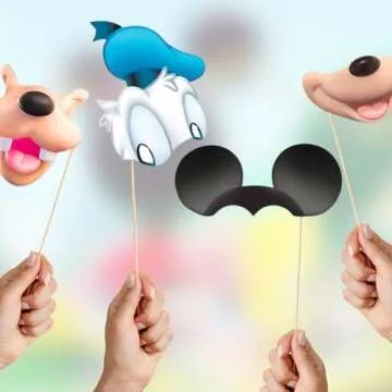 Unique Disney Mickey's Clubhouse Photo Booth Props - Assorted Designs, 8 Pcs