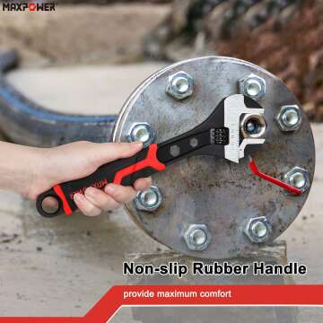 MAXPOWER Adjustable Wrench Set in Cr-V Steel