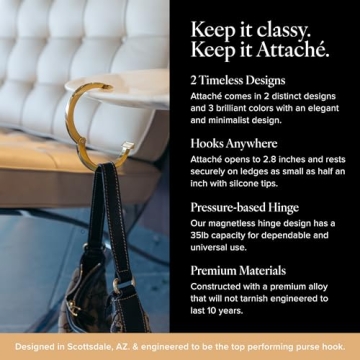 Elegant Attaché Purse Hanger - Durable & Stylish Bag Holder