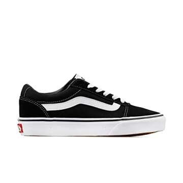 Vans Women's Ward Trainers Sneaker, Black ((Suede/Canvas) Black/White Iju), 7.5