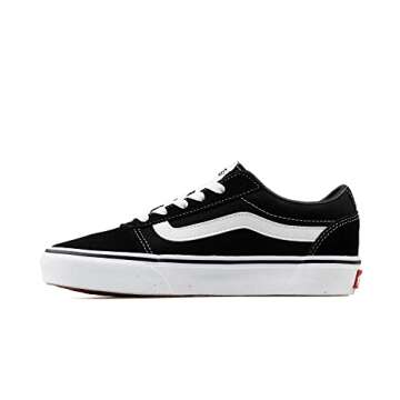 Vans Women's Ward Trainers Sneaker, Black ((Suede/Canvas) Black/White Iju), 7.5