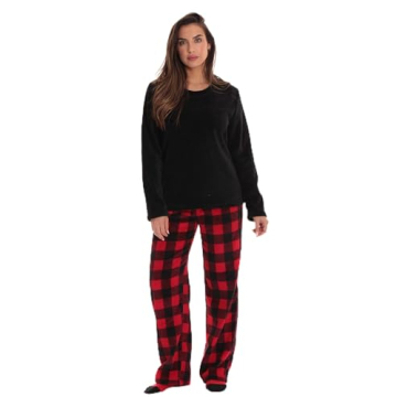 Just Love Womens Microfleece Pajama Pants Set with Cozy Socks