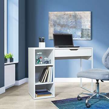 OSP Home Furnishings Ravel 40-Inch Writing Desk - Perfect for Home Office & Students
