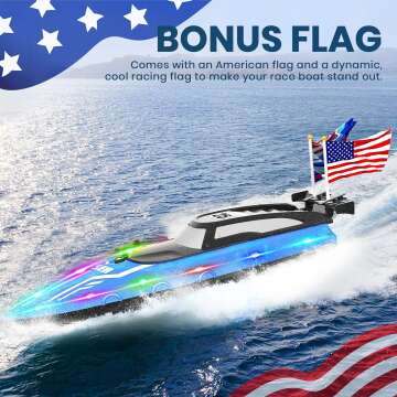 Kids Remote Control Waterproof LED RC Boat