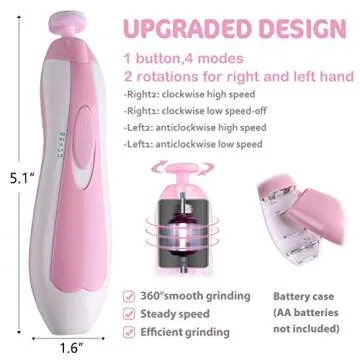 Baby Nail Trimmer Electric File For Safe Nail Care Kit