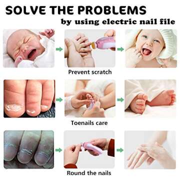 Baby Nail Trimmer Electric File For Safe Nail Care Kit