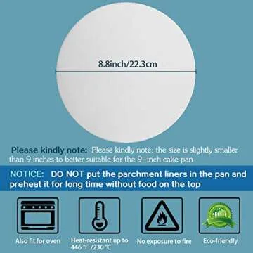 9 Inch Parchment Paper Set - Non Stick Baking Solution